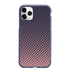 Чехол iPhone 11 Pro матовый Dots pattern, цвет: 3D-серый