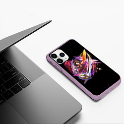 Чехол iPhone 11 Pro матовый Shaman king, цвет: 3D-сиреневый — фото 2