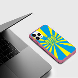 Чехол iPhone 11 Pro матовый ВВС России, цвет: 3D-малиновый — фото 2