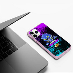 Чехол iPhone 11 Pro матовый BRAWL STARS LEON, цвет: 3D-розовый — фото 2