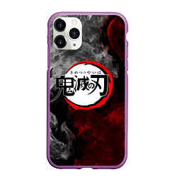 Чехол iPhone 11 Pro матовый KIMETSU NO YAIBA, цвет: 3D-фиолетовый