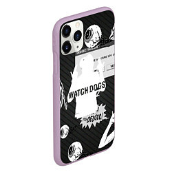 Чехол iPhone 11 Pro матовый WATCH DOGS 2, цвет: 3D-сиреневый — фото 2