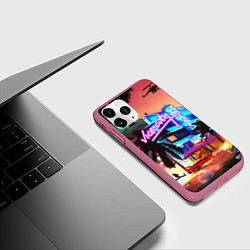 Чехол iPhone 11 Pro матовый GTA: VICE CITY, цвет: 3D-малиновый — фото 2