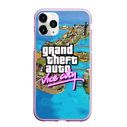 Чехол iPhone 11 Pro матовый GRAND THEFT AUTO:VICE CITY, цвет: 3D-розовый