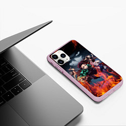 Чехол iPhone 11 Pro матовый KIMETSU NO YAIBA, цвет: 3D-розовый — фото 2