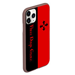 Чехол iPhone 11 Pro матовый Three Days Grace, цвет: 3D-коричневый — фото 2