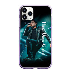 Чехол iPhone 11 Pro матовый Three Days Grace, цвет: 3D-светло-сиреневый