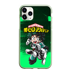 Чехол iPhone 11 Pro матовый MY HERO ACADEMIA, цвет: 3D-салатовый