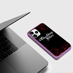 Чехол iPhone 11 Pro матовый Three Days Grace, цвет: 3D-фиолетовый — фото 2