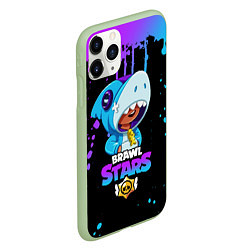 Чехол iPhone 11 Pro матовый Brawl Stars Leon Shark, цвет: 3D-салатовый — фото 2