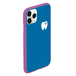 Чехол iPhone 11 Pro матовый Стоматолог, цвет: 3D-фиолетовый — фото 2