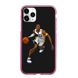 Чехол iPhone 11 Pro матовый Kobe Bryant, цвет: 3D-малиновый