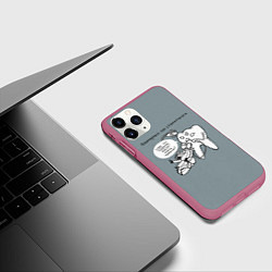 Чехол iPhone 11 Pro матовый Кошмарный сон стоматолога, цвет: 3D-малиновый — фото 2