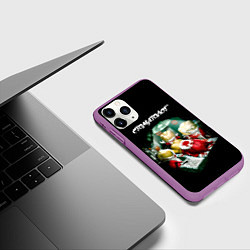 Чехол iPhone 11 Pro матовый Стоматолог, цвет: 3D-фиолетовый — фото 2