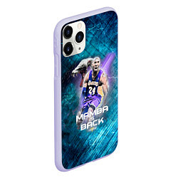 Чехол iPhone 11 Pro матовый Kobe Bryant, цвет: 3D-светло-сиреневый — фото 2