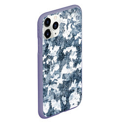 Чехол iPhone 11 Pro матовый Камуфляж: зимний, цвет: 3D-серый — фото 2