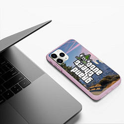 Чехол iPhone 11 Pro матовый GTA 5, цвет: 3D-розовый — фото 2