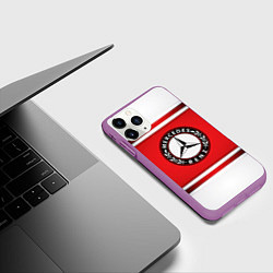 Чехол iPhone 11 Pro матовый MERCEDES-BENZ, цвет: 3D-фиолетовый — фото 2