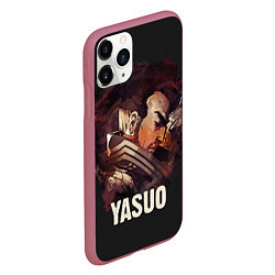 Чехол iPhone 11 Pro матовый Yasuo, цвет: 3D-малиновый — фото 2