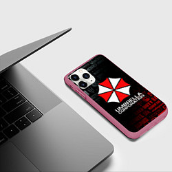 Чехол iPhone 11 Pro матовый RESIDENT EVIL UMBRELLA CORP, цвет: 3D-малиновый — фото 2