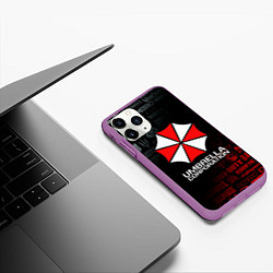 Чехол iPhone 11 Pro матовый RESIDENT EVIL UMBRELLA CORP, цвет: 3D-фиолетовый — фото 2