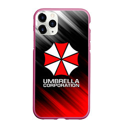 Чехол iPhone 11 Pro матовый UMBRELLA CORP, цвет: 3D-малиновый