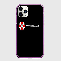 Чехол iPhone 11 Pro матовый Umbrella Corporation, цвет: 3D-фиолетовый