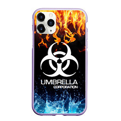 Чехол iPhone 11 Pro матовый UMBRELLA CORPORATION, цвет: 3D-светло-сиреневый