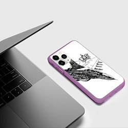 Чехол iPhone 11 Pro матовый ВВС России, цвет: 3D-фиолетовый — фото 2