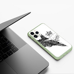 Чехол iPhone 11 Pro матовый ВВС России, цвет: 3D-салатовый — фото 2