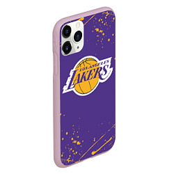 Чехол iPhone 11 Pro матовый LA LAKERS, цвет: 3D-розовый — фото 2