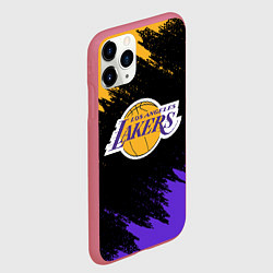 Чехол iPhone 11 Pro матовый LA LAKERS, цвет: 3D-малиновый — фото 2