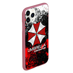 Чехол iPhone 11 Pro матовый UMBRELLA CORP, цвет: 3D-малиновый — фото 2