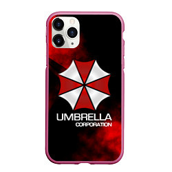 Чехол iPhone 11 Pro матовый UMBRELLA CORP, цвет: 3D-малиновый