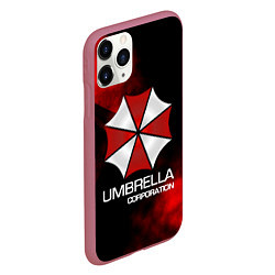 Чехол iPhone 11 Pro матовый UMBRELLA CORP, цвет: 3D-малиновый — фото 2