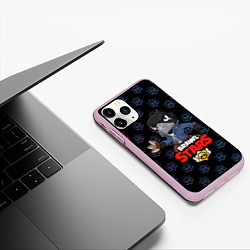 Чехол iPhone 11 Pro матовый BRAWL STARS CROW, цвет: 3D-розовый — фото 2