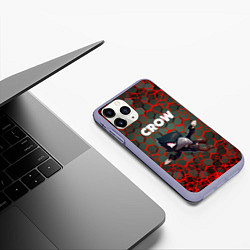 Чехол iPhone 11 Pro матовый BRAWL STARS CROW, цвет: 3D-светло-сиреневый — фото 2