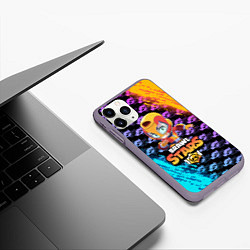 Чехол iPhone 11 Pro матовый BRAWL STARS MAX, цвет: 3D-серый — фото 2