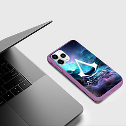 Чехол iPhone 11 Pro матовый ASSASSINS CREED, цвет: 3D-фиолетовый — фото 2