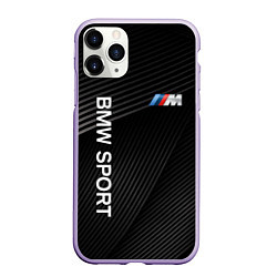 Чехол iPhone 11 Pro матовый BMW, цвет: 3D-светло-сиреневый