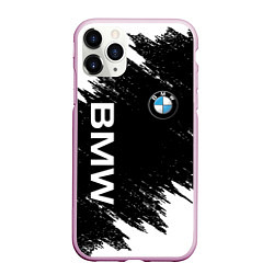 Чехол iPhone 11 Pro матовый BMW, цвет: 3D-розовый