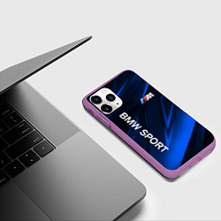Чехол iPhone 11 Pro матовый BMW БМВ, цвет: 3D-фиолетовый — фото 2