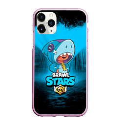 Чехол iPhone 11 Pro матовый Brawl stars leon shark, цвет: 3D-розовый