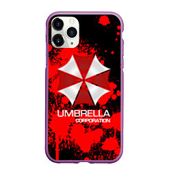 Чехол iPhone 11 Pro матовый UMBRELLA CORP, цвет: 3D-фиолетовый