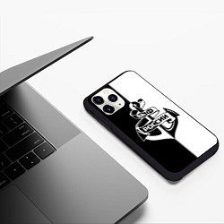 Чехол iPhone 11 Pro матовый ВМФ России, цвет: 3D-черный — фото 2