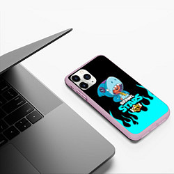 Чехол iPhone 11 Pro матовый BRAWL STARS LEON, цвет: 3D-розовый — фото 2