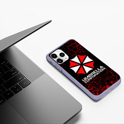 Чехол iPhone 11 Pro матовый UMBRELLA CORPORATION, цвет: 3D-светло-сиреневый — фото 2