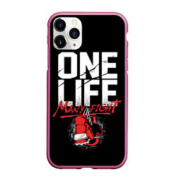 Чехол iPhone 11 Pro матовый One Life Many Fight
