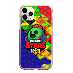 Чехол iPhone 11 Pro матовый BRAWL STARS SPIKE, цвет: 3D-розовый