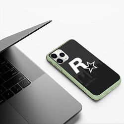 Чехол iPhone 11 Pro матовый ROCKSTAR, цвет: 3D-салатовый — фото 2